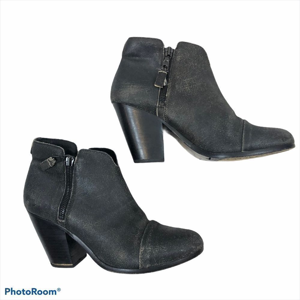 Rag & Bone Distressed Suede Margot Ankle Boots